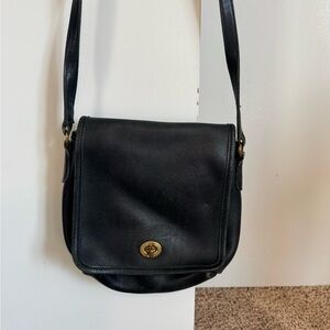 Coach Black Leather Crossbody Bag